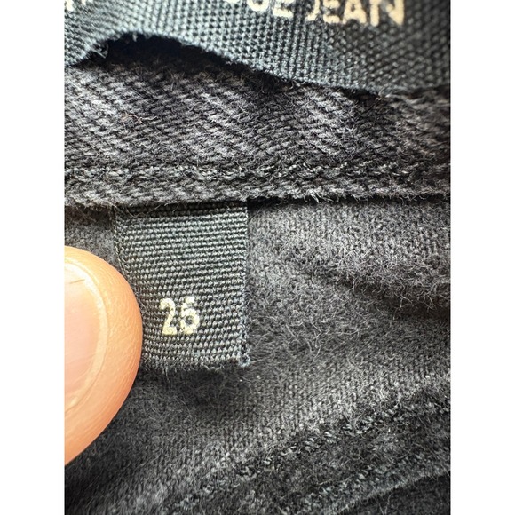 Denim Forum Jeans Womens 26 The Joni High Rise Loose Black Distressed Ripped - Picture 14 of 16